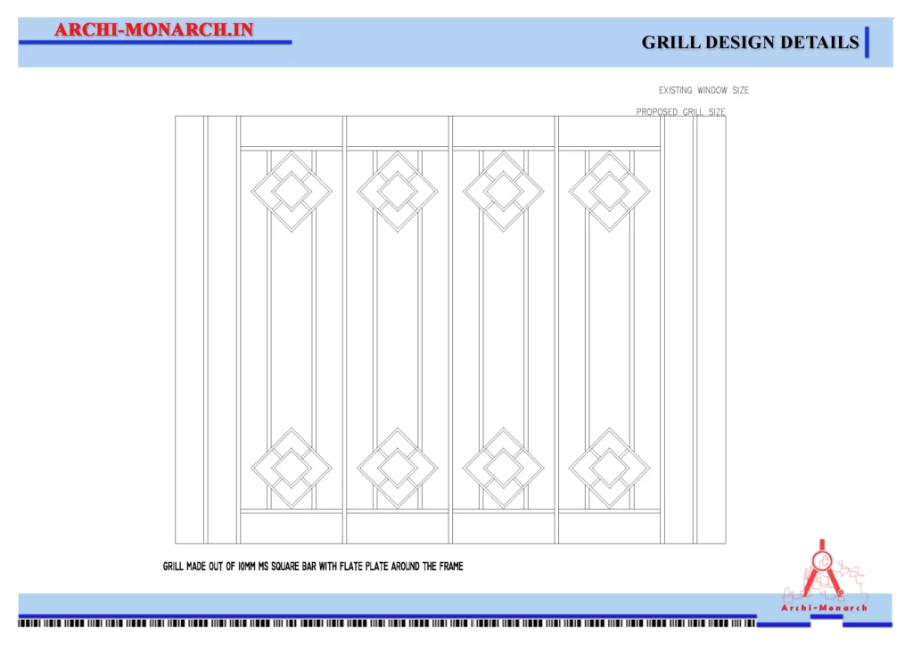GRILL DESIGN DETAILS DRAWING
