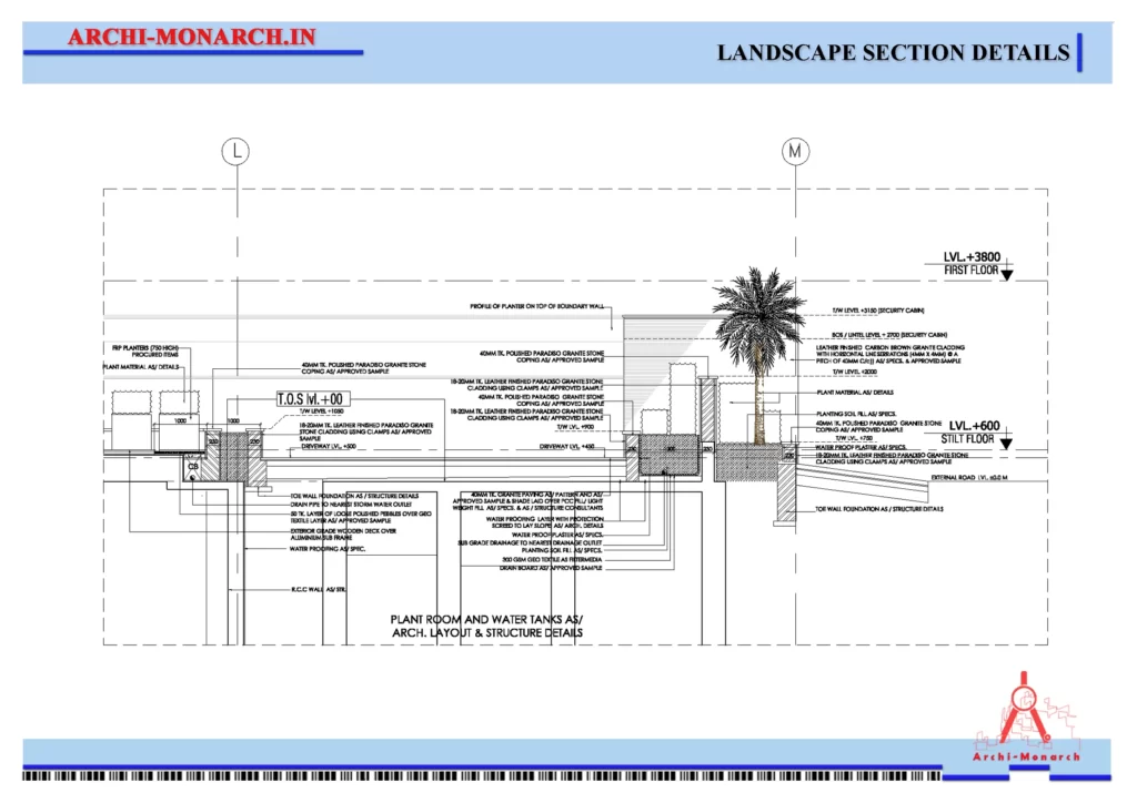 LANDSCAPE SECTION DETAIL DRAWONGS