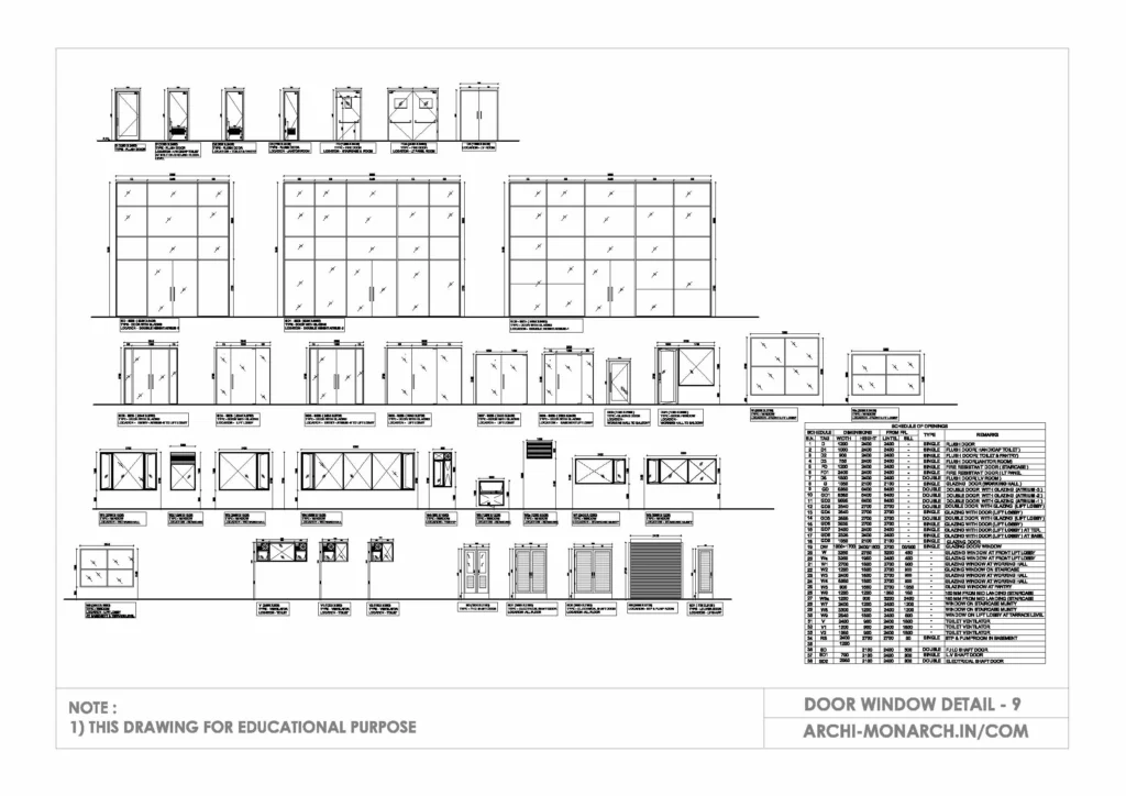 DOOR WINDOW DETAIL NINE