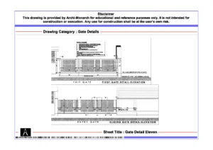 Gate Detail Eleven – Architectural Gate Detail Drawing | Archi-Monarch