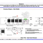 Gate Detail Nineteen – Architectural Gate Detail Drawing | Archi-Monarch