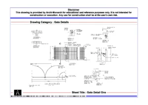 Gate Detail One – Architectural Gate Detail Drawing | Archi-Monarch