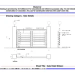 Gate Detail Sixteen – Architectural Gate Detail Drawing | Archi-Monarch