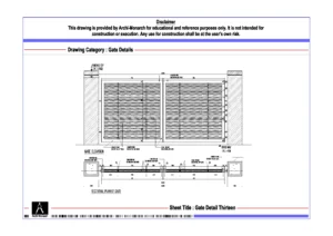 Gate Detail Thirteen – Architectural Gate Detail Drawing | Archi-Monarch