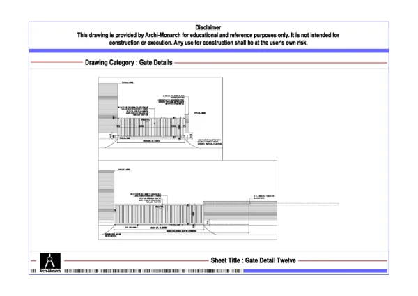 Gate Detail Twelve – Architectural Gate Detail Drawing | Archi-Monarch