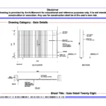 Gate Detail Twenty Eight – Architectural Gate Detail Drawing | Archi-Monarch