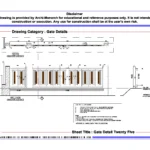 Gate Detail Twenty Five – Architectural Gate Detail Drawing | Archi-Monarch