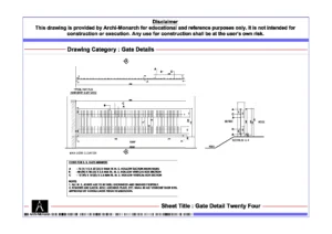 Gate Detail Twenty Four – Architectural Gate Detail Drawing | Archi-Monarch