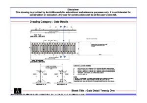 Gate Detail Twenty One – Architectural Gate Detail Drawing | Archi-Monarch