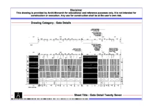 Gate Detail Twenty Seven – Architectural Gate Detail Drawing | Archi-Monarch