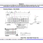 Gate Detail Twenty Two – Architectural Gate Detail Drawing | Archi-Monarch