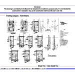 Toilet Detail Five – Architectural Toilet Detail Drawing | Archi-Monarch