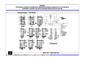 Toilet Detail Four – Architectural Toilet Detail Drawing | Archi-Monarch