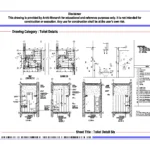 Toilet Detail Six – Architectural Toilet Detail Drawing | Archi-Monarch