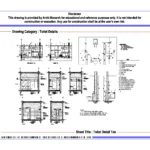 Toilet Detail Ten – Architectural Toilet Detail Drawing | Archi-Monarch