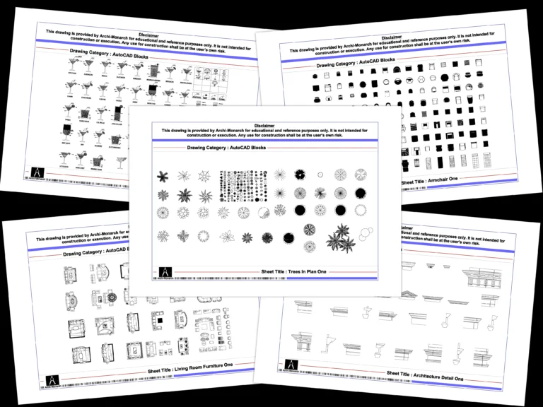 AutoCAD Blocks – Architectural AutoCAD block drawings | Archi-Monarch