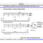 Balcony Railing Detail Five – Architectural Balcony Railing Detail Drawing | Archi-Monarch