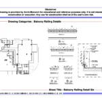 Balcony Railing Detail Six – Architectural Balcony Railing Detail Drawing | Archi-Monarch