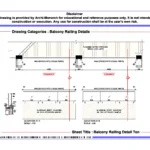 Balcony Railing Detail Ten – Architectural Balcony Railing Detail Drawing | Archi-Monarch