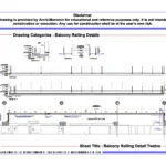Balcony Railing Detail Twelve – Architectural Balcony Railing Detail Drawing | Archi-Monarch