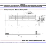 Balcony SS Railing Detail One – Architectural Stainless Steel Balcony Railing Detail Drawing | Archi-Monarch