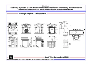 Canopy Detail Eight – Architectural Canopy Detail Drawing | Archi-Monarch