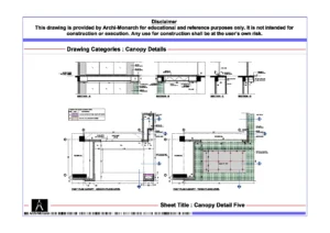 Canopy Detail Five – Architectural Canopy Detail Drawing | Archi-Monarch