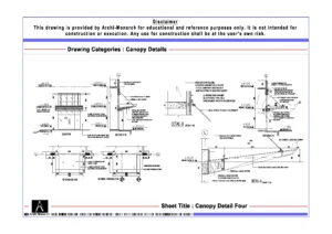 Canopy Detail Four – Architectural Canopy Detail Drawing | Archi-Monarch