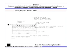 Concrete Flooring Section One – Architectural Concrete Flooring Section Drawing | Archi-Monarch