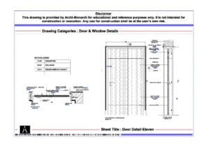 Door Detail Eleven – Architectural Door Detail Drawing | Archi-Monarch