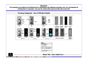 Door Detail Four – Architectural Door Detail Drawing | Archi-Monarch