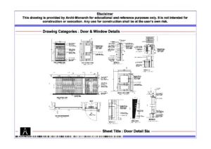 Door Detail Six – Architectural Door Detail Drawing | Archi-Monarch