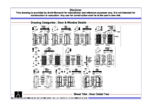 Door Detail Two – Architectural Door Detail Drawing | Archi-Monarch