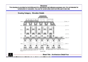 Elevation Detail Four – Architectural Elevation Detail Drawing | Archi-Monarch