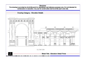 Elevation Detail Three – Architectural Elevation Detail Drawing | Archi-Monarch