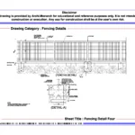 Fencing Detail Four – Architectural Fencing Detail Drawing | Archi-Monarch