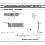 Fencing Detail One – Architectural Fencing Detail Drawing | Archi-Monarch