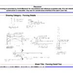 Fencing Detail Two – Architectural Fencing Detail Drawing | Archi-Monarch