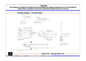 Fencing Detail Two – Architectural Fencing Detail Drawing | Archi-Monarch