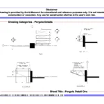 Pergola Detail One – Architectural Pergola Detail Drawing | Archi-Monarch