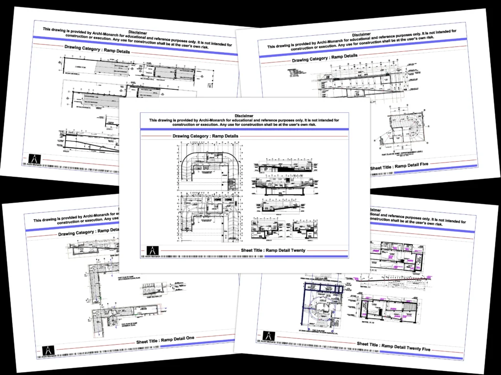Ramp Details – Architectural ramp detail drawings | Archi-Monarch
