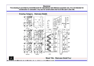 Staircase Detail Four – Architectural Staircase Detail Drawing | Archi-Monarch