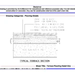 Terrace Flooring Detail One – Architectural Terrace Flooring Detail Drawing | Archi-Monarch