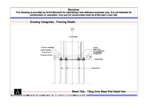 Tiling Over Base Plate Detail One – Architectural Tiling Over Base Plate Detail Drawing | Archi-Monarch