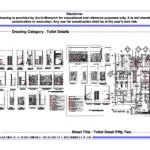 Toilet Detail Fifty Two – Architectural Toilet Detail Drawing | Archi-Monarch