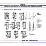 Toilet Detail Five – Architectural Toilet Detail Drawing | Archi-Monarch