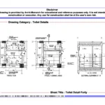 Toilet Detail Forty – Architectural Toilet Detail Drawing | Archi-Monarch
