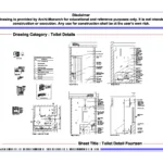 Toilet Detail Fourteen – Architectural Toilet Detail Drawing | Archi-Monarch