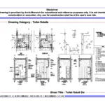 Toilet Detail Six – Architectural Toilet Detail Drawing | Archi-Monarch