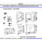 Toilet Detail Sixteen – Architectural Toilet Detail Drawing | Archi-Monarch